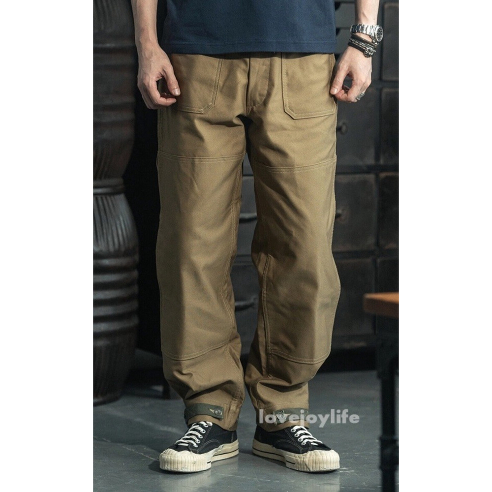 Bronson USN N-1 Deck Pants 13oz Heavyweight Cotton Men Cargo Trousers 34